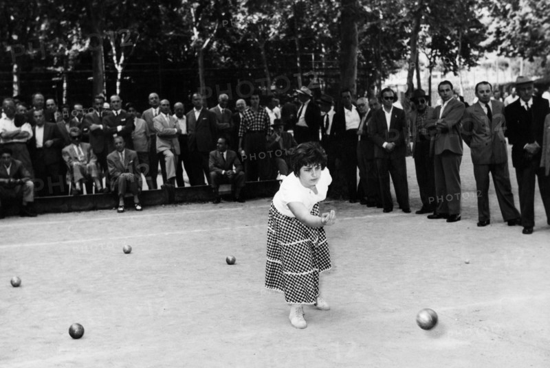 jeune joueur de pétanque, 1958