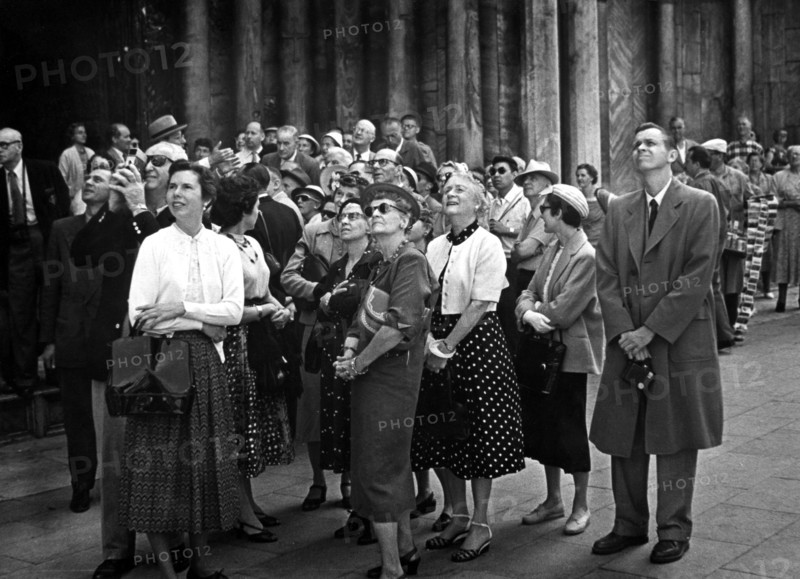 venise, touristes, 1956