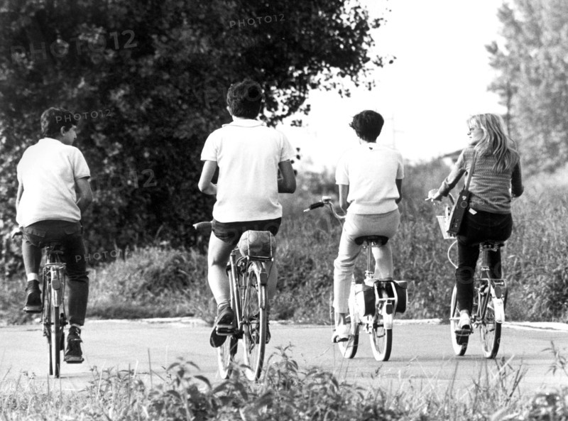 les bicyclettes dans la campagne de san donato, 1970-1980