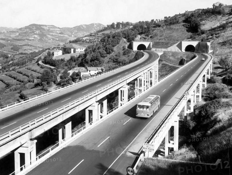 tronçon bologne-florence, viaduc rio della piazza, 1964