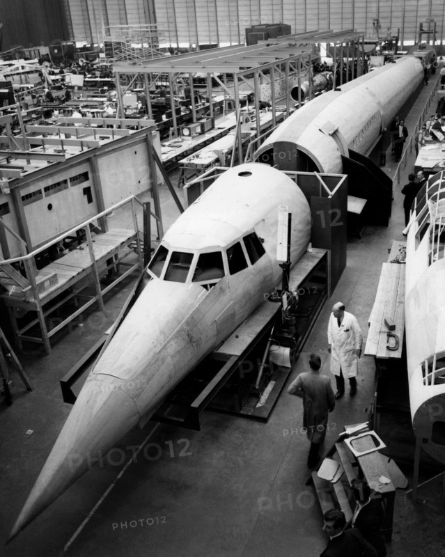 Wooden model of the concorde. 1963