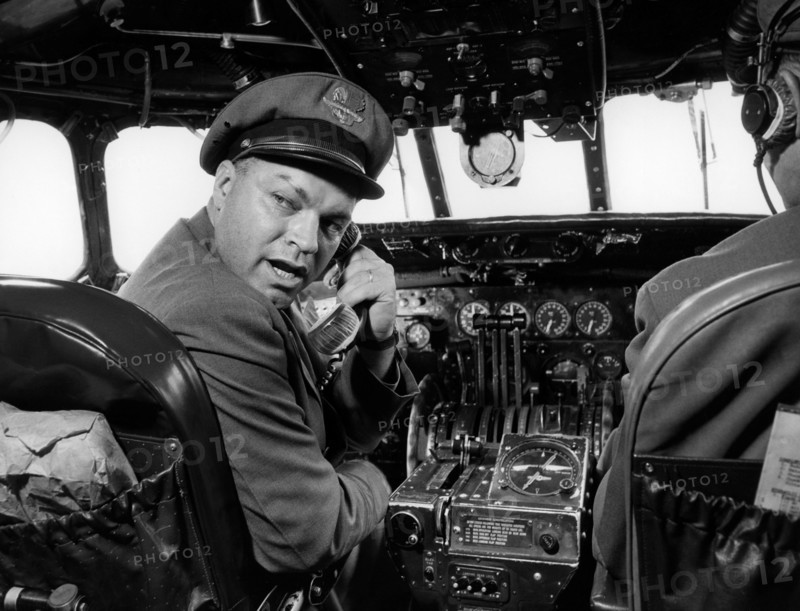 Control cabin and pilot. 1955