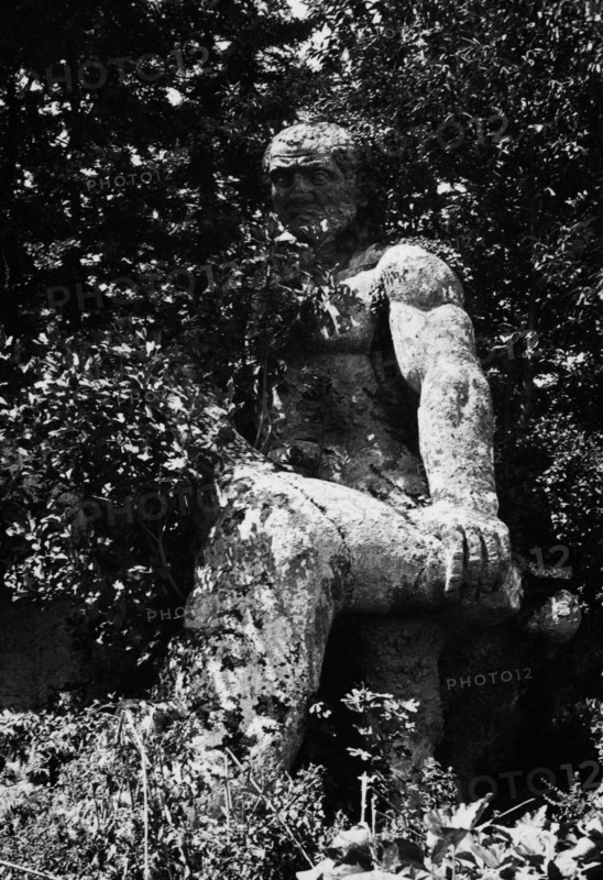 Monster Park or bomarzo forest. Lazio. Italy 1940