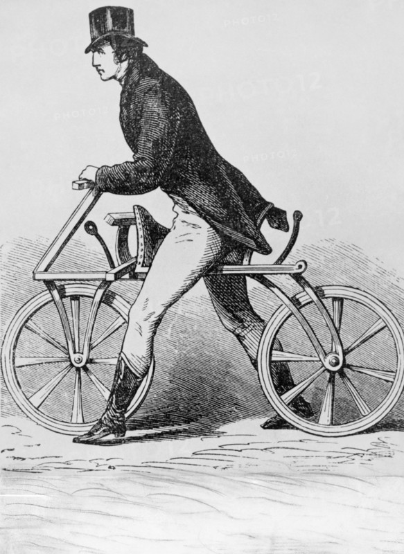 Sport. Bicycle. Drais. Draisine. 19th Century