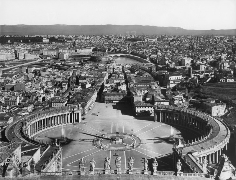 View From The Dome Of The Vatican Basilica When The Village Spina Di Borgo Existed. 1910-20