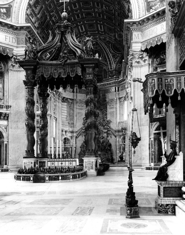 St. Peter's Baldachin By Gian Lorenzo Bernini. St. Peter's Basilica. 1930 Vatican City