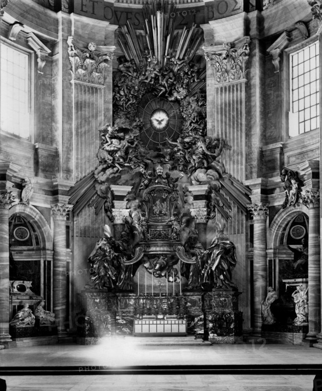 The Chair Of Saint Peter. St. Peter's Basilica In Vatican City. 1930