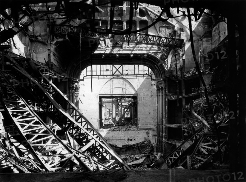 Wiener Staatsoper. The Vienna Opera House Almost Completely Destroyed By An American Bombing. Vienna 1945