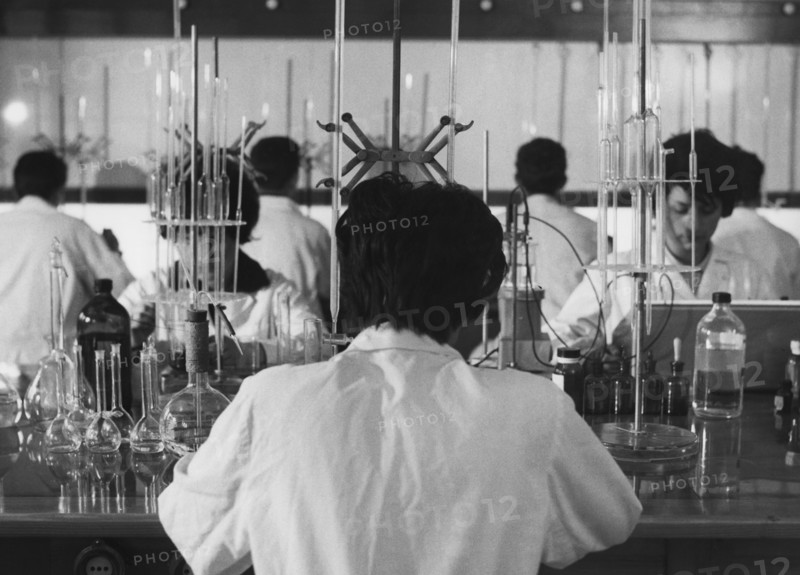 Lazio. Colleferro. Chemical Laboratory. Impianto Bombrini Parodi Delfino. 1970