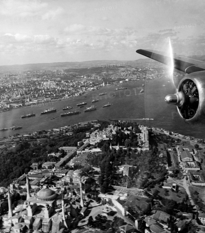 Turkey. Istanbul. Aerial View Of The Punta Del Serraglio. 1952