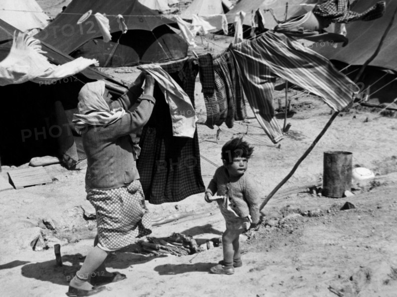 Cyprus. Turkish Cypriots Refugees In A Camp Near Hamitkoy. 1968