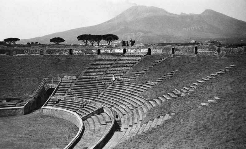 Italy. Campania. Pompei. Stadium. 1940
