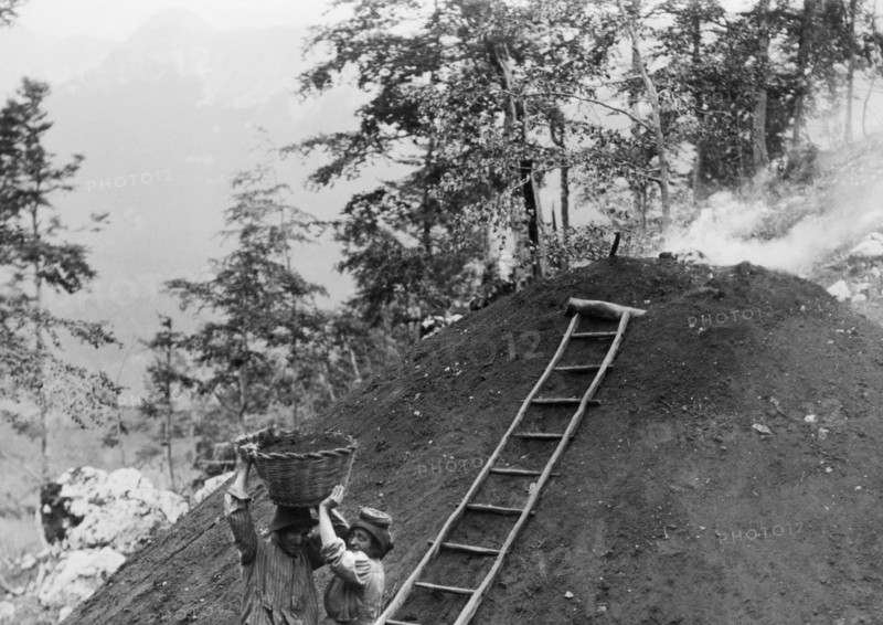 Skier On Gran Sasso. L'aquila. Abruzzo. Italy. 1930
