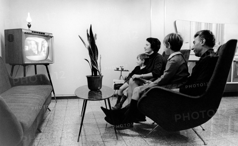 Family Watching Television. 1966