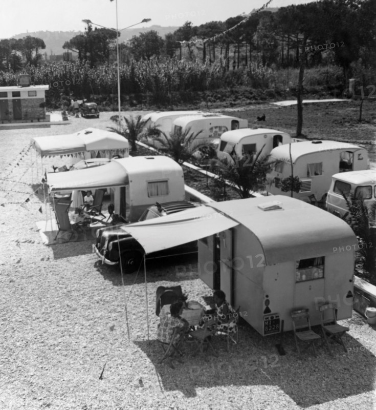 Camping. Roulotte. 1950-60