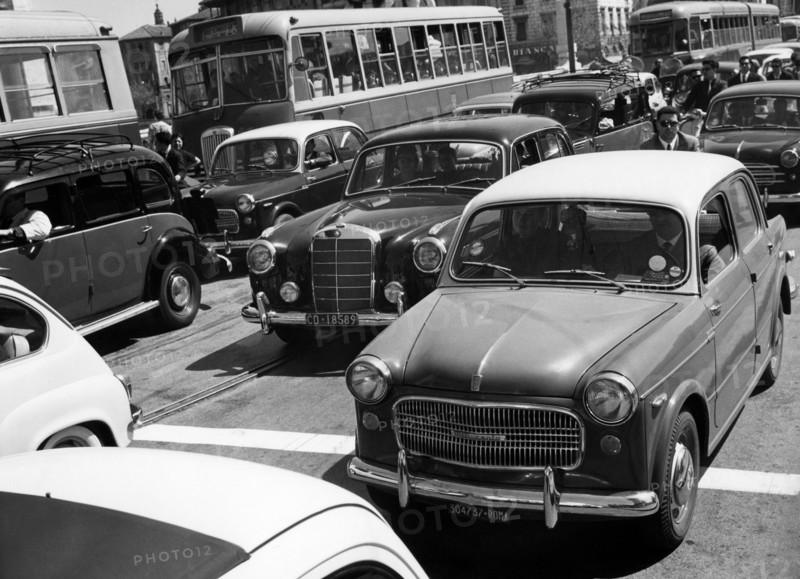 Traffic. Rome. 1960