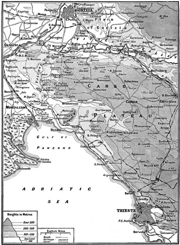 Map of Carso Battlefield.