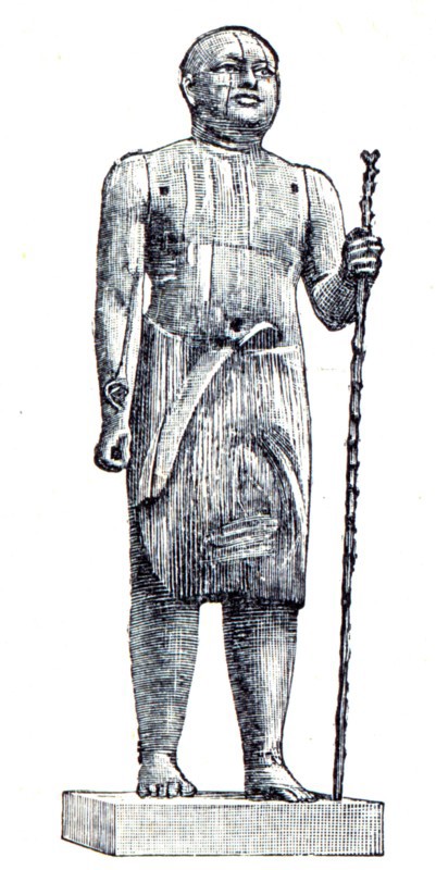 Sheikh Al Beled from the Sahara, a wooden sculpture.