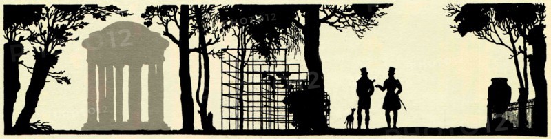 Two men walking in the park.