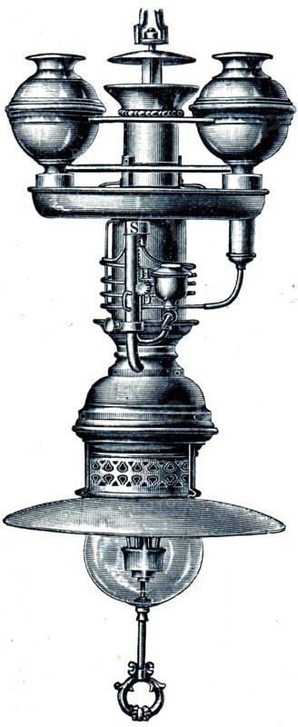 Kerosene lamp.