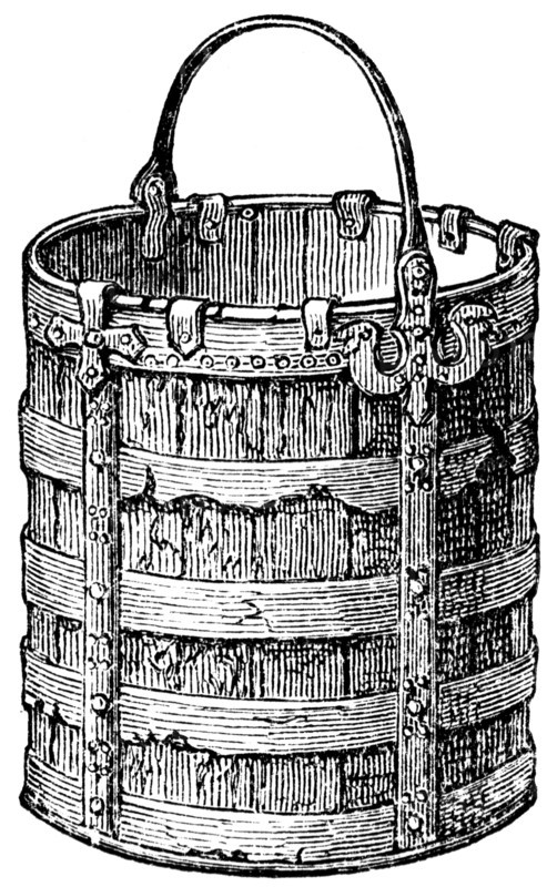 Frank wooden bucket.