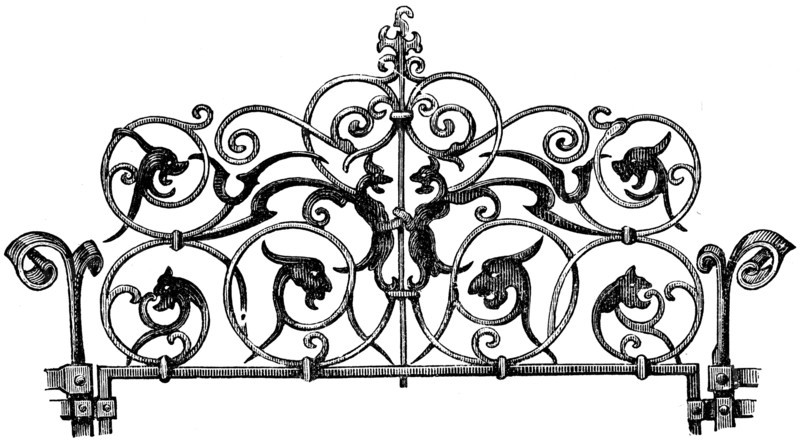 Lattice over the garden door.