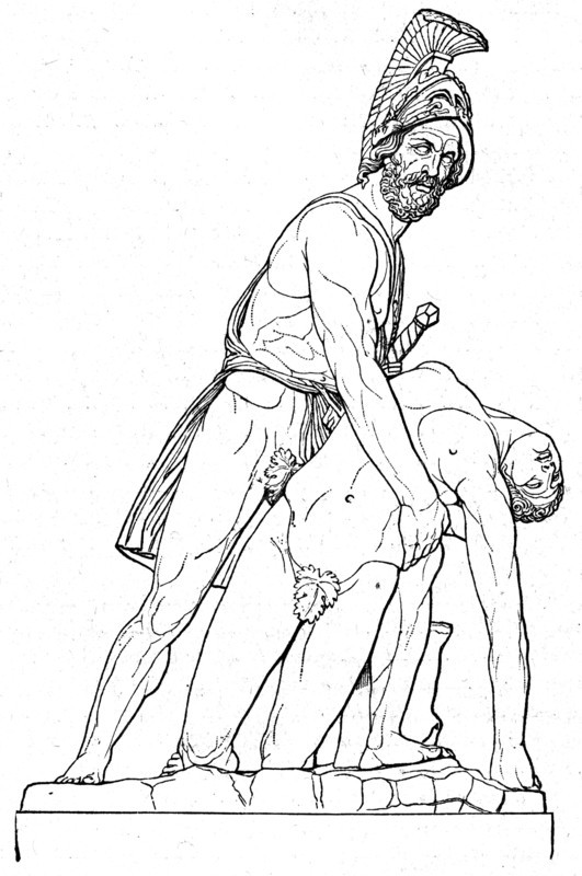 Menelaus with the corpse of Patroclus.