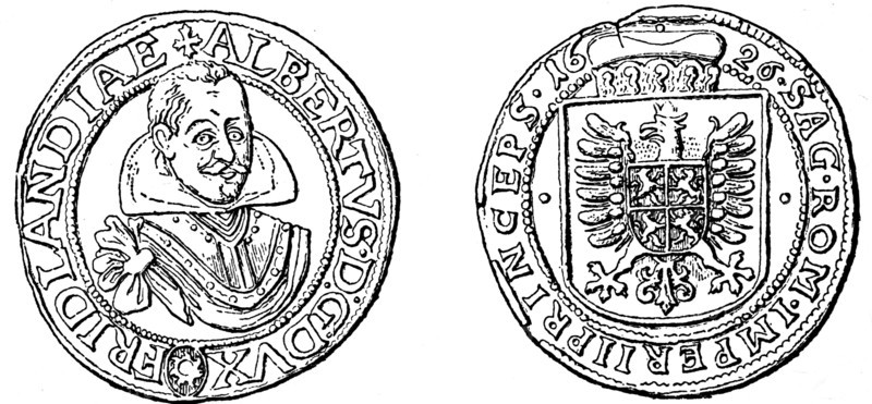 A quarter of Wallenstein thaler.