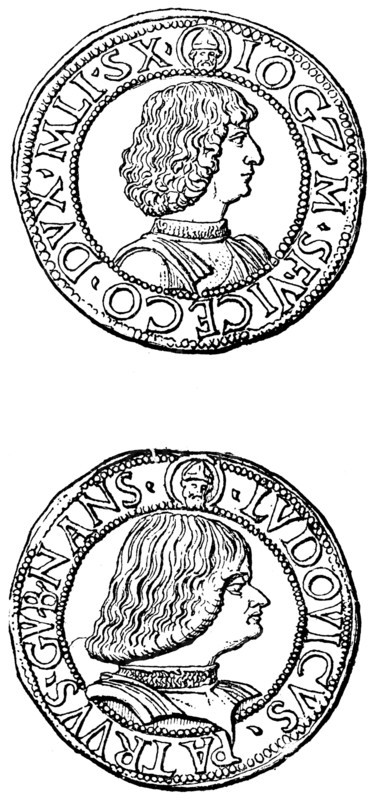 Testoni of Gian Galeazzo Sforza Duke of Milan.