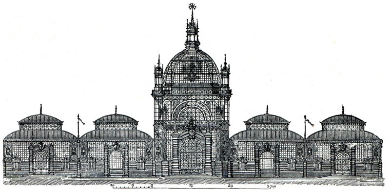 Building of the International Exhibition in Berlin.