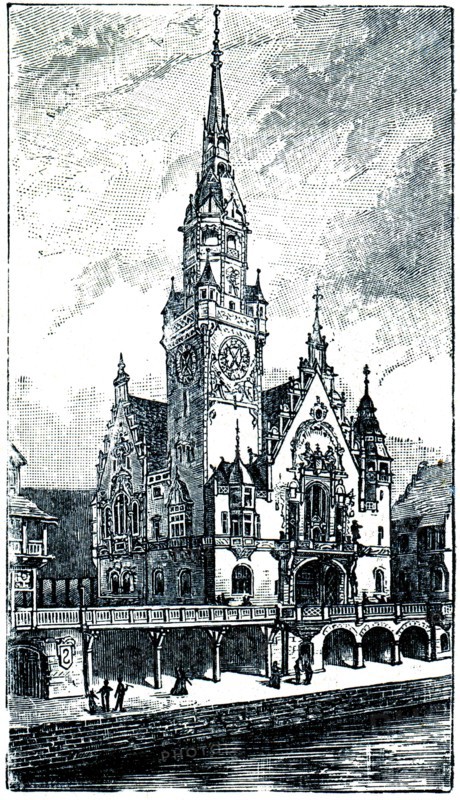 German pavilion on International Exhibition in Paris.