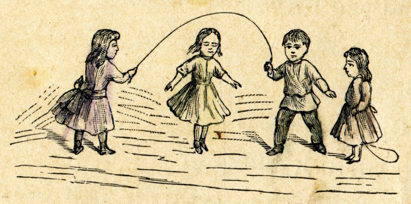 Children jumping rope.