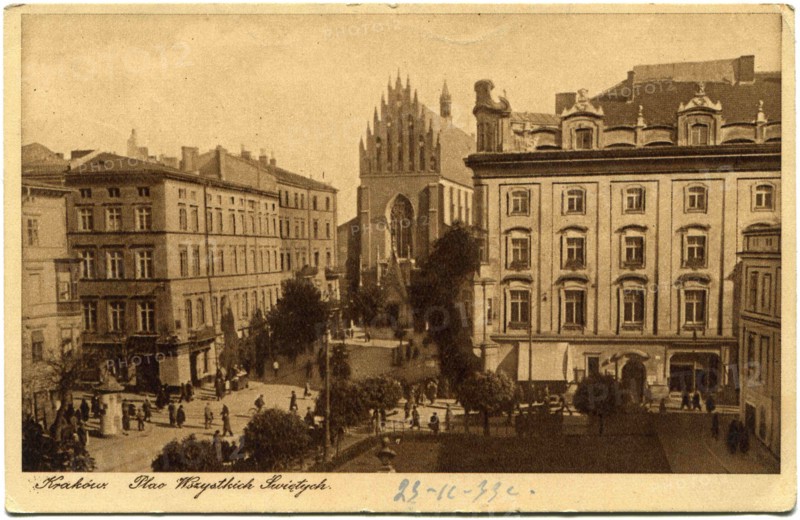 Publisher Akropol shows All Saints Square in Krakow.