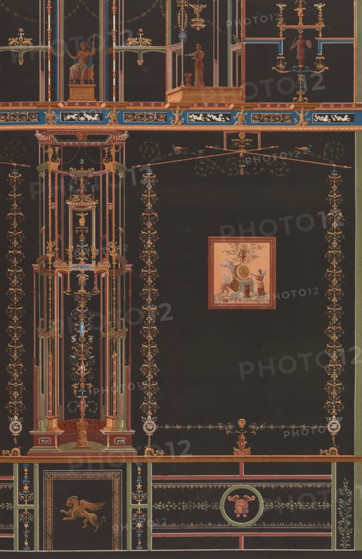 Wall painting of the black wall house