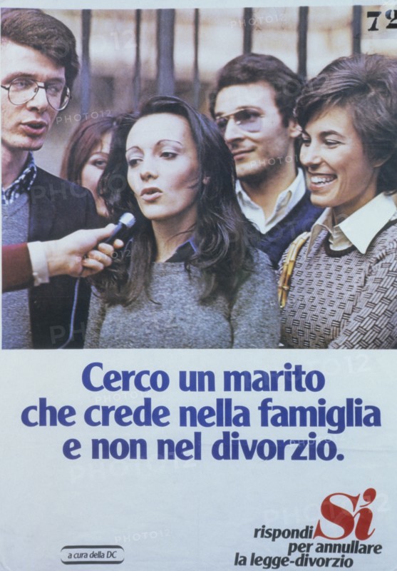 Italy. Poster. Referendum Campaign Against Divorce. 1974