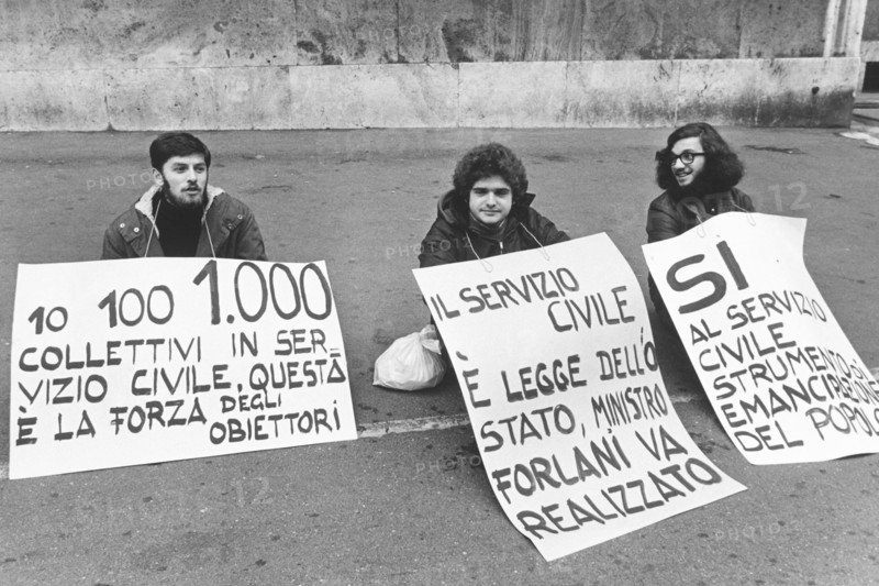 Italy. No Military Obligation Demonstration. 70s