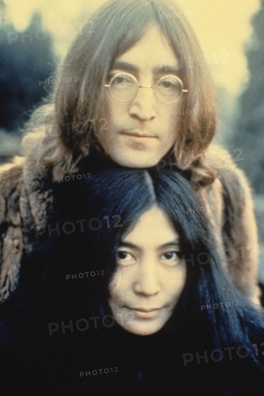 John Lennon and Yoko Ono.