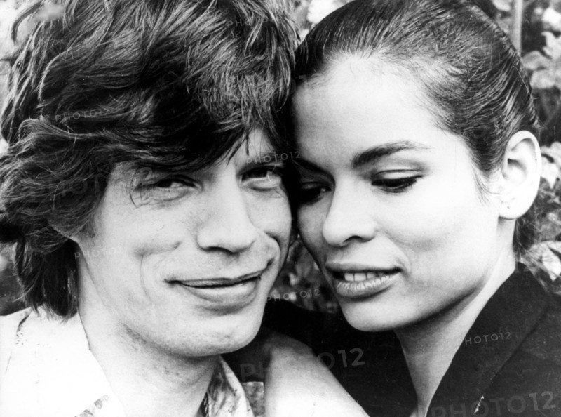Mick Jagger and Bianca Jagger.