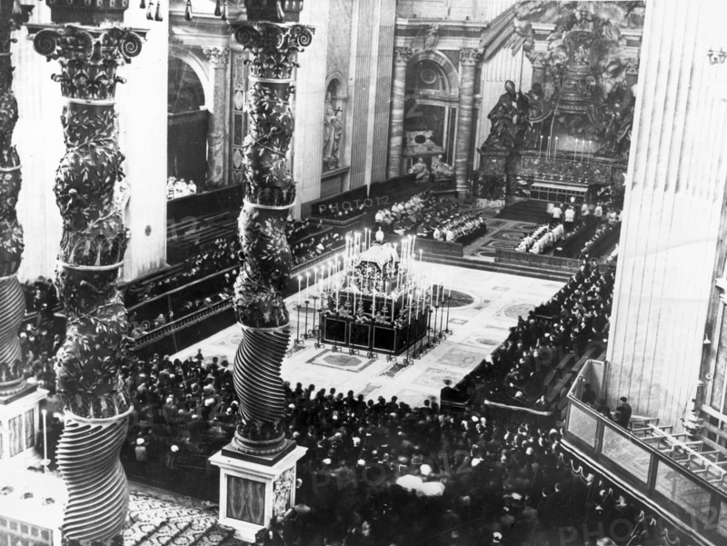 The Funeral Of Pope Pius Xii In St. Peter'S, Rome.