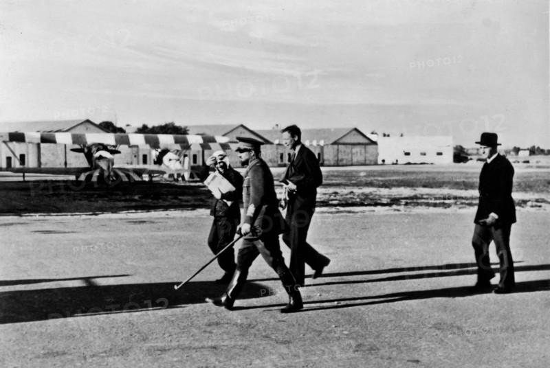 Marshal Balbo With Mr And Mrs Lindbergh.