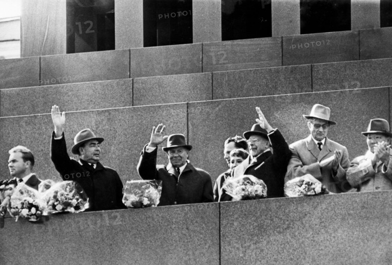 Leonid Brezhnev, Kirill Mazurov, Dmitry Polyansky, Mikhail Suslov and Yuri Andropov.