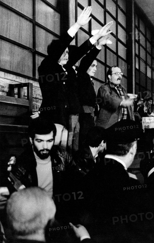 Process Marino, The Defendants Fascist Salute.