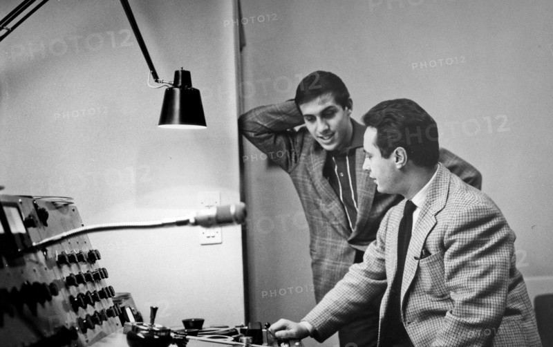 Adriano Celentano In The Recording Studio.