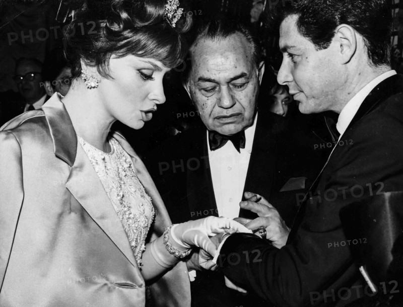 Eddie Fisher, Gina Lollobrigida and Edward G. Robinson.