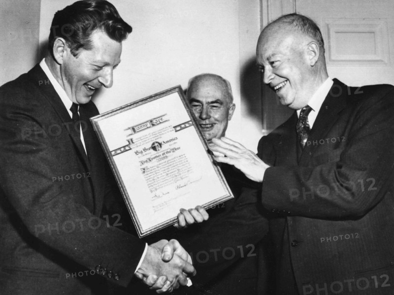 Dwight Eisenhower Awards Danny Kaye.