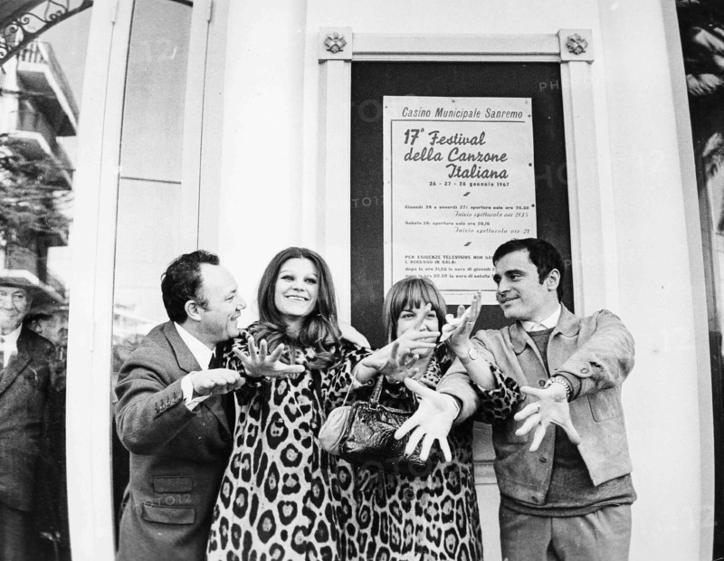 Claudio Villa, Milva, Wilma Goich and Edoardo Vainello.
