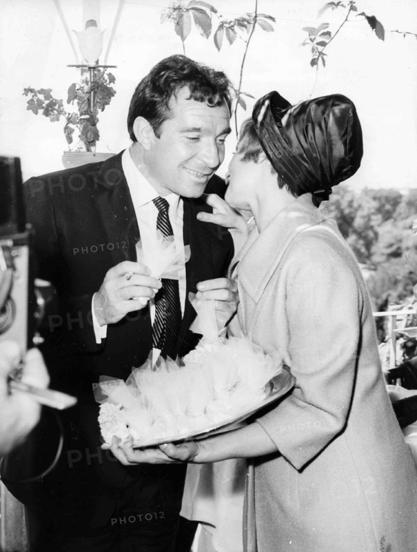 Ugo Tognazzi and Sandra Mondaini During Her Wedding.