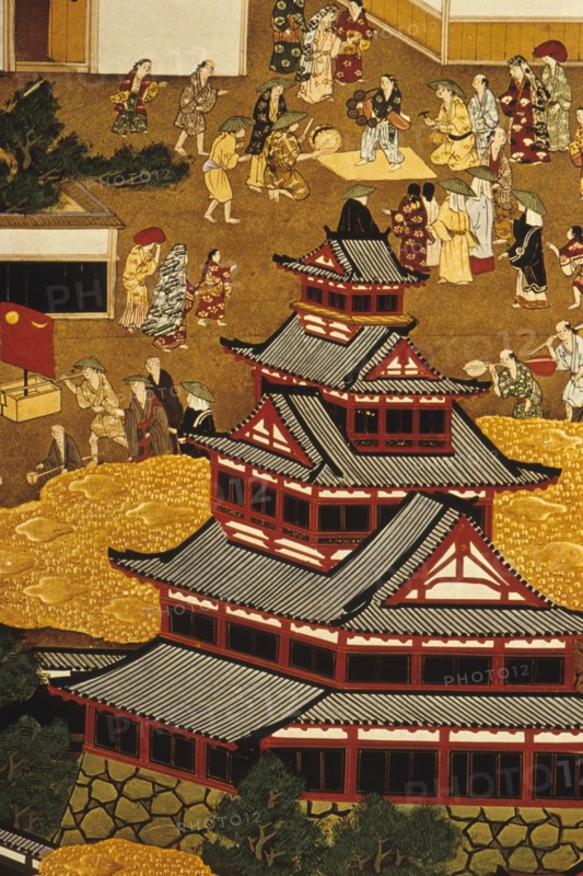 Japan Osaka Castle. Osakajo. Builted Around 1500 Ac