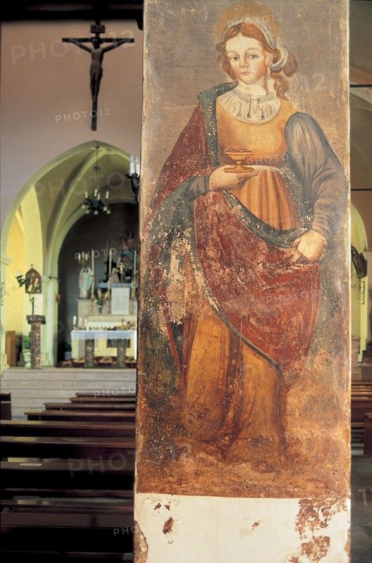 Italy. Abruzzo. Rosciolo. Church. Sirente-velino Natural Park
