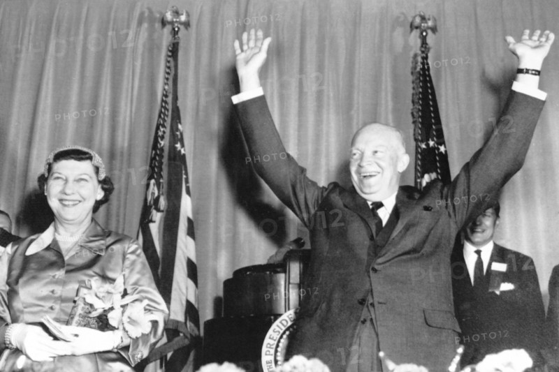 Dwight Eisenhower and His Wife. 1958